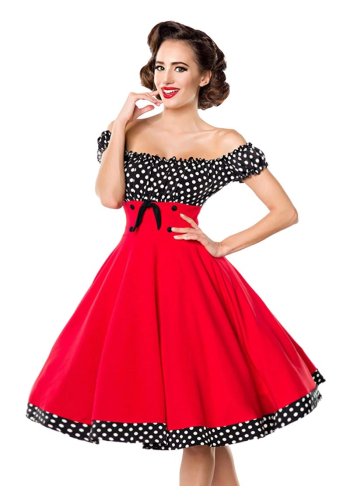 50s Pin-Up Rockabilly Retro Belsira Dress Bella Red - rockangehell.com