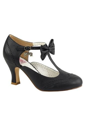 Chaussures Escarpins Vintage Rockabilly Pin Up Couture \"Flapper Bow\" - rockangehell.com