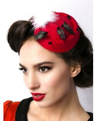 Barrette Cheveux Chapeau Rockabilly Retro \"Red Hat\" - rockangehell.com