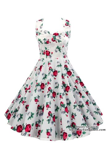 50s Rockabilly Pin-Up Dress Rock Ange\'Hell \"Vivien Roses\" - rockangehell.com