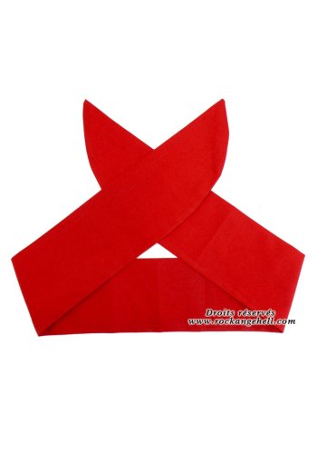 Foulard Cheveux Rockabilly Gothique Rock Ange\'Hell \"Just Red\" - rockangehell.com