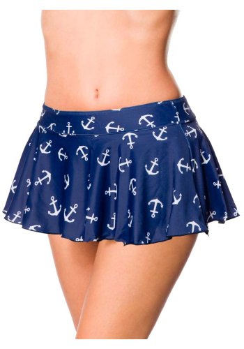 Bottom Skirt Swimsuit Bikini Vintage Retro Rockabilly Pin-Up Belsira \"Anchor\" - rockangehell.com