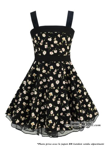 Children's Dress for Girls Rockabilly Retro 50s Rock Ange\'Hell \"Zoe Wild Flowers\" - rockangehell.com