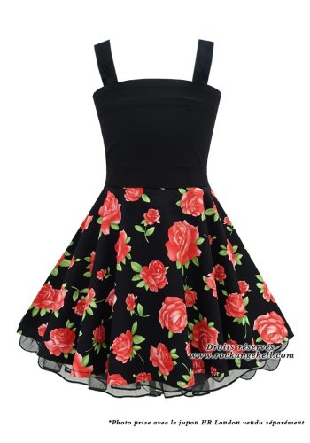 Children's Dress Girl Vintage Retro Rockabilly Rock Ange\'Hell \"Zoe Roses\" - rockangehell.com