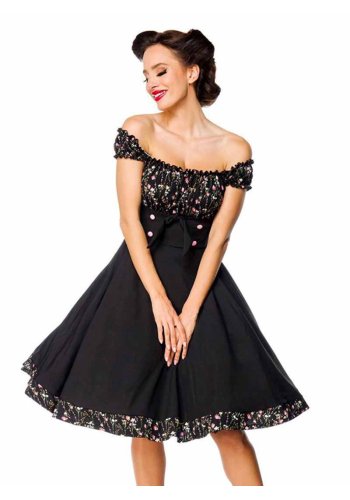 50s Vintage Rockabilly Pin-Up Belsira Dress \"Bella Flowers\" - rockangehell.com