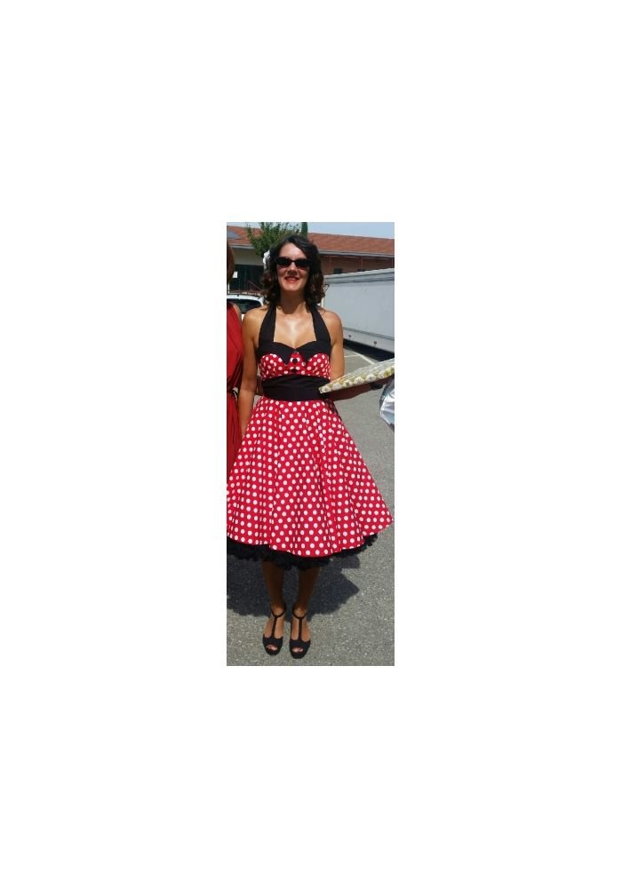 Robe Pin Up Rockabilly Vintage Rock Angehell Ashley Red White Big