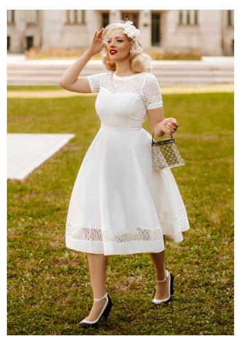 Retro Rockabilly Wedding Dress Dolly And Dotty Off White Tace Lace - rockangehell.com
