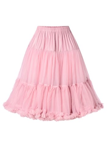 Petticoat 70 cm Pink Retro Vintage Rockabilly Pin-Up Banned Just Pink- rockangehell.com