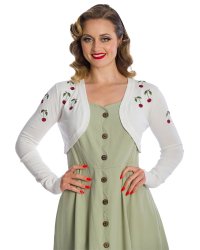 Ivory Bolero Retro Rockabilly Pin-Up Banned Summer Berry- rockangehell.com