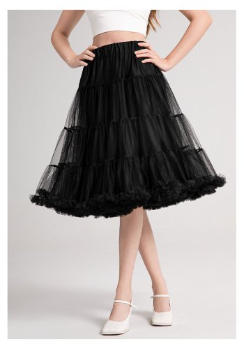 Petticoat 65 cm Black Rockabilly Pin-Up 50s Dolly And Dotty- rockangehell.com