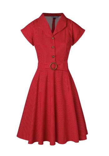 Robe Rockabilly Retro Pin-Up Banned Polka Dot Dance- rockangehell.com