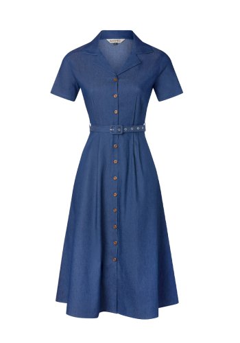 Robe Retro Vintage Rockabilly Banned Summer Denim- rockangehell.com