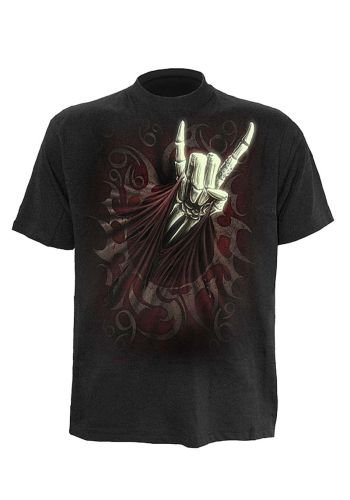 Tee-shirt homme rock gothique Spiral \"Rock Salute\"