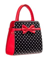 Sac Rockabilly Pin-Up Vintage Banned Carla Black Red- rockangehell.com