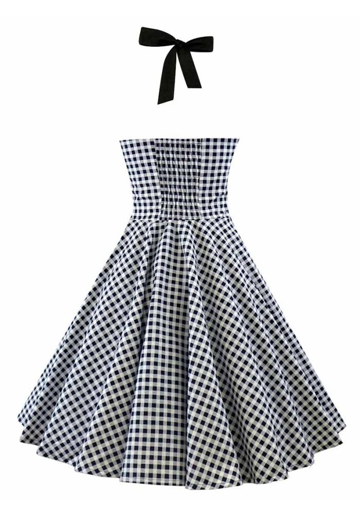 Robe Pin Up Rockabilly Années 50 Rock Angehell Ashley Grey Vichy