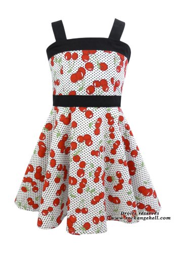 Children's Dress Girl Retro Rockabilly Rock Ange\'Hell \"Zoe Cherry\" - rockangehell.com